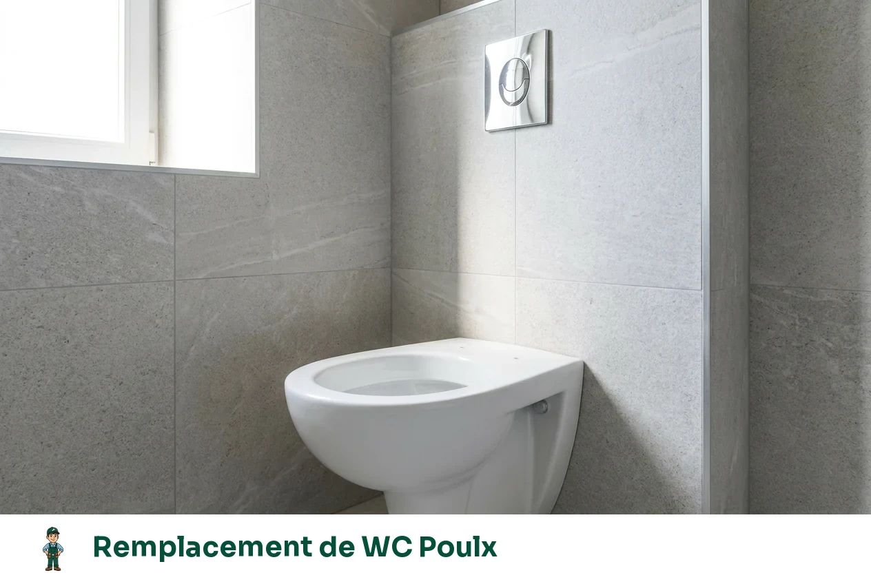 Remplacement de WC à Poulx