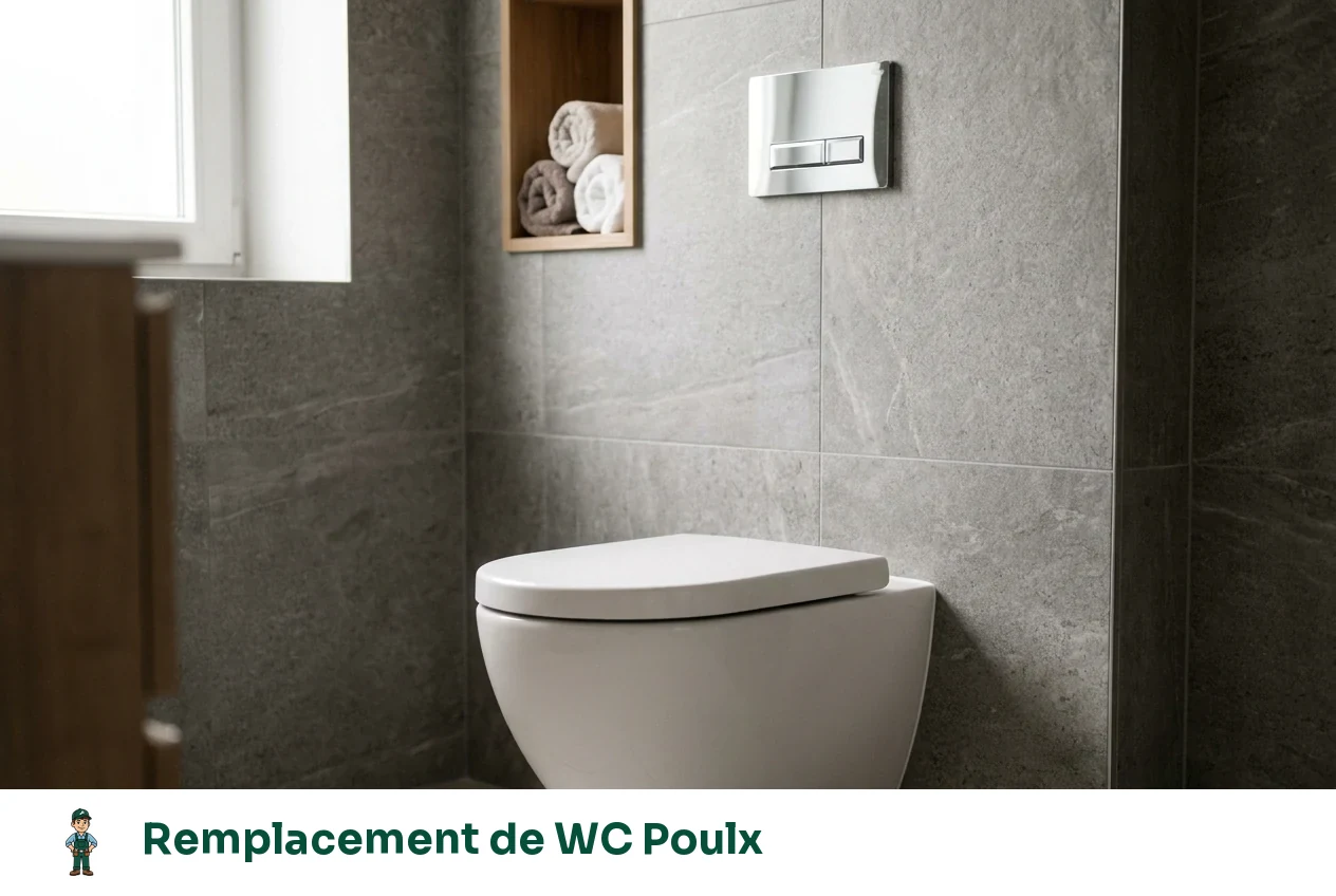 Remplacement de WC à Poulx