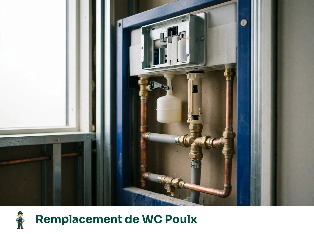 Remplacement de WC à Poulx