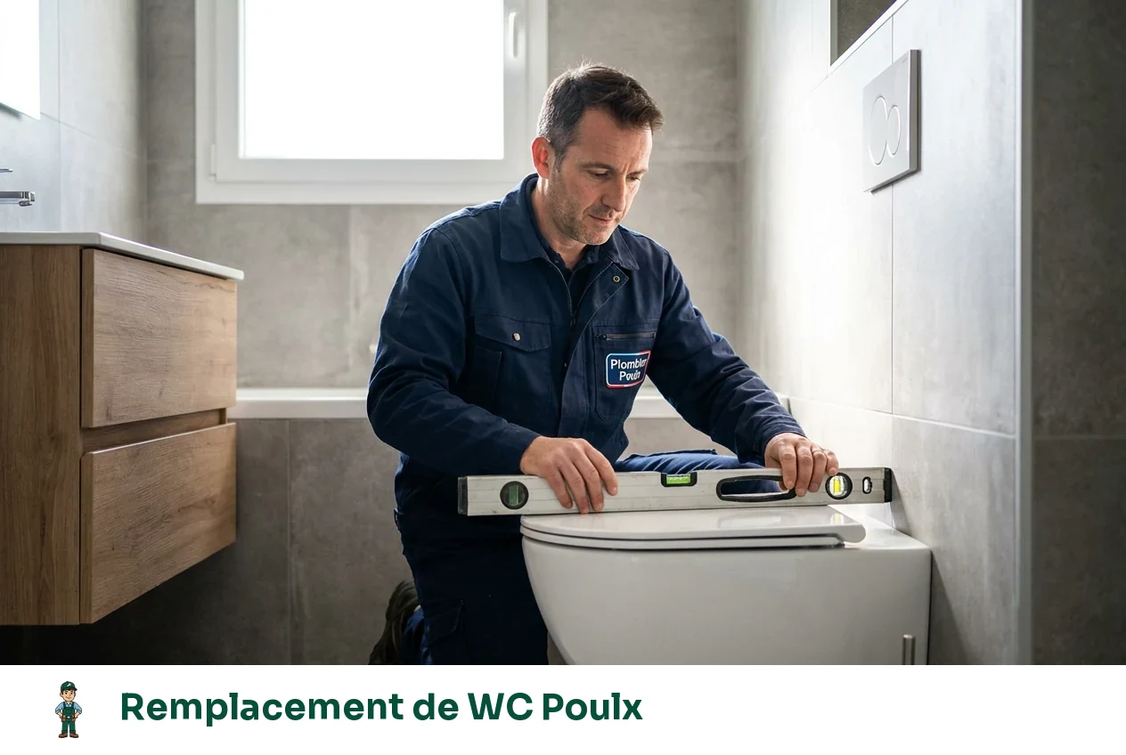 Remplacement de WC à Poulx